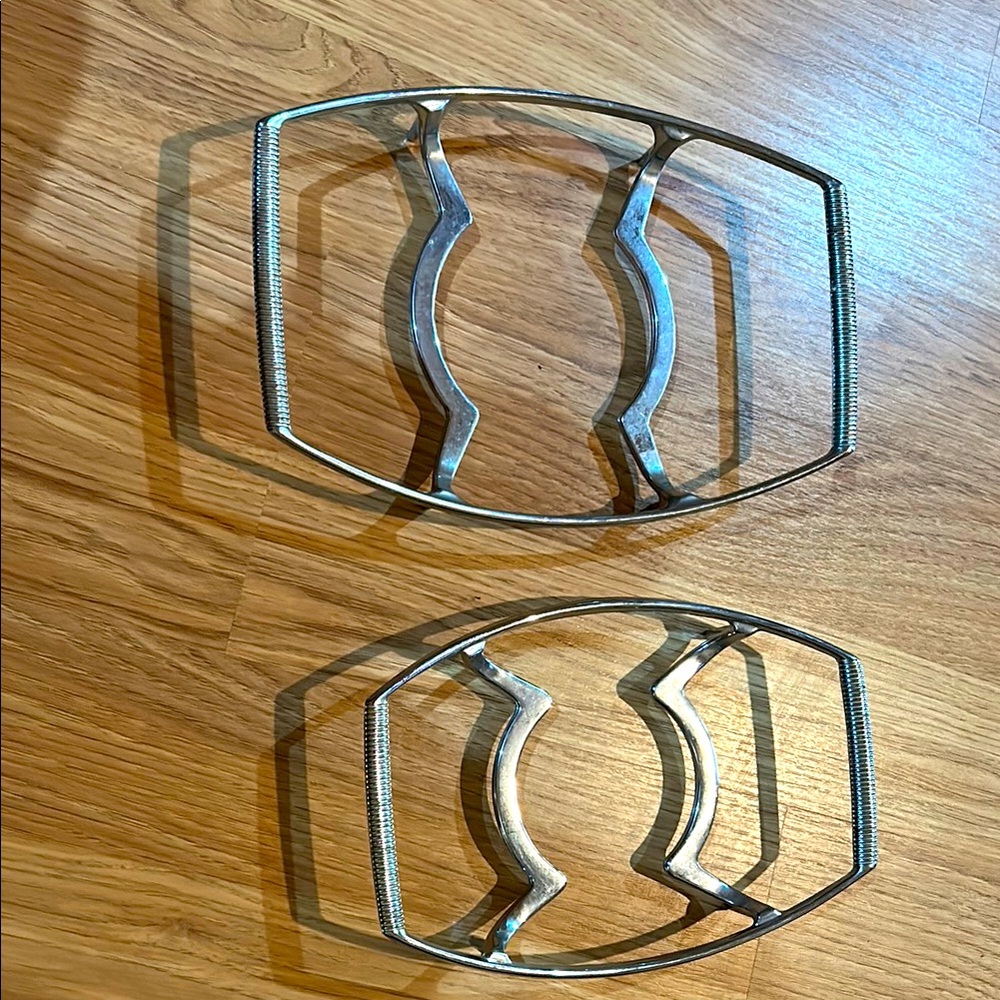 Corningware Silver Trivet Serving Tray Duo VINTAGE